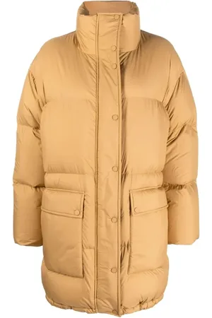 Stand Studio Mantels, Dames, Bruin, M, Polyester, Bruine Puffer & Down Coat