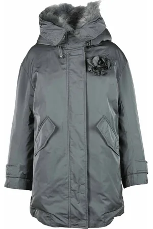 ERMANNO SCERVINO Jassen, Dames, Grijs, S, Polyester, Winterjas