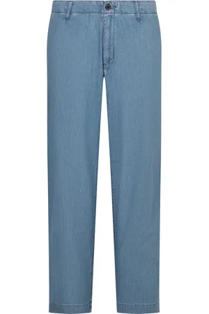 Emporio Armani Jeans, Heren, Blauw, L, Katoen, Katoenen Straight Leg Jeans