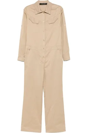 FEDERICA TOSI Jumpsuits & Playsuits, Dames, , M, Twill Suit Jurk met Knopen