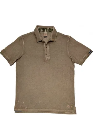 BOB der Bär Tops, Heren, Bruin, L, Katoen, Korte mouw bruin katoenen poloshirt