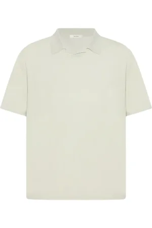 The Row Tops, Heren, Wit, L, Wol, Zijden Polo Top
