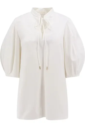 Chloé Blouses & Shirts, Dames, Wit, M, Katoen, Witte T-shirts en Polos met V-hals