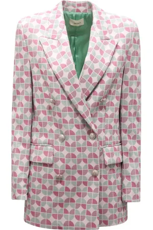 VICOLO Jassen, Dames, Veelkleurig, S, Dubbelbreasted jas in Italiaanse stijl