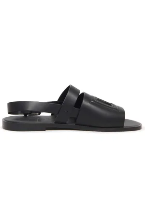 Dolce & Gabbana Schoenen, Heren, Zwart, 43 EU, Zwarte Sandaal Gemaakt in Italië