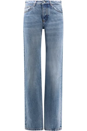 Ami Jeans, Heren, Blauw, W32, Katoen, Blauwe Slim Fit Jeans met Metalen Knopen