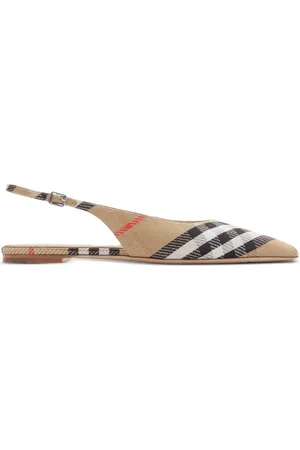 Burberry Schoenen, Dames, , 37 EU, Vintage Check Patroon Slingback Schoenen