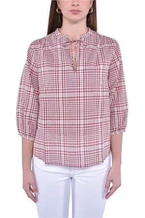 Woolrich Blouses & Shirts, Dames, Veelkleurig, M, Katoen, Luchtige Ballonmouwen Blouse