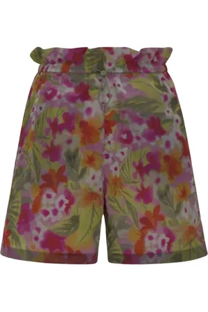 K-Way Korte broeken, Dames, Veelkleurig, M, Grafische Print Bermuda Shorts
