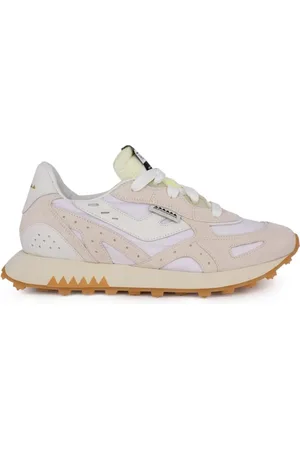 RUN OF Schoenen, Heren, Wit, 41 EU, Witte Sneakers Hash Stijl