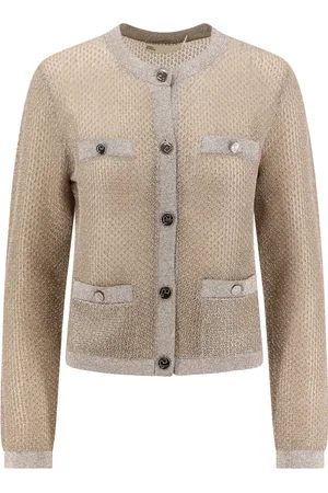 Tory Burch Truien, Dames, , M, Polyester, Metallic Knoop Trui