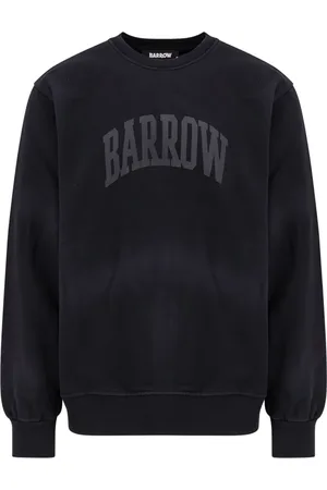 BARROW Sweatshirts & Hoodies, Heren, Zwart, L, Katoen, Zwarte trui met ronde hals
