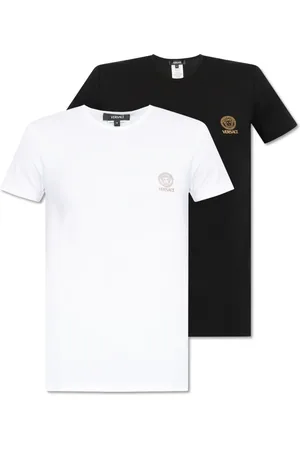 VERSACE Tops, Heren, Wit, 2Xl, Katoen, T-shirt tweepak