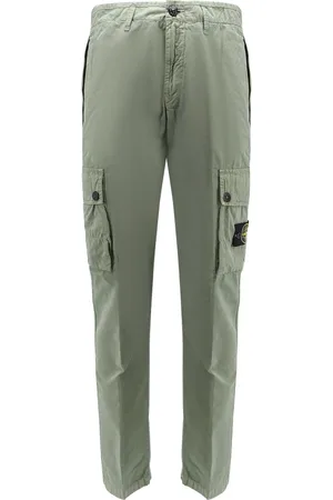 Stone Island Broeken, Heren, Groen, W36, Katoen, Groene Biologische Katoenen Broek