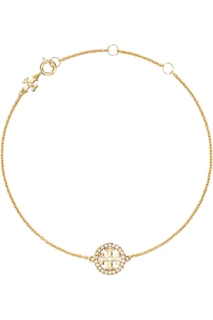Tory Burch Accessoires, Dames, Geel, ONE Size, Kristallen Ketting Armband