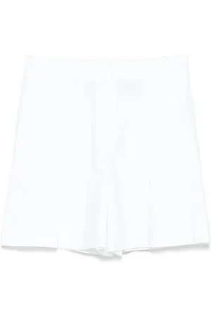 THEORY Korte broeken, Dames, Wit, S, Witte Shorts met Voorknoopsluiting