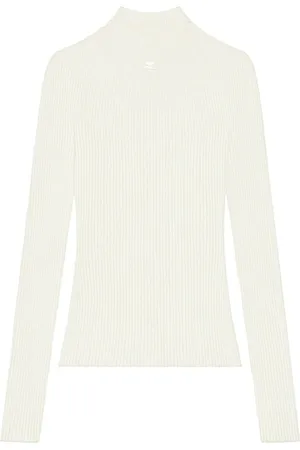 Courrèges Truien, Dames, , S, Geribbelde Mock Neck Sweater