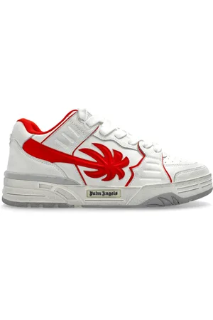 Palm Angels Schoenen, Heren, Rood, 44 EU, Leer, Sportschoenen Venice Worn Out