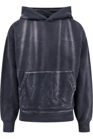AMIRI Sweatshirts & Hoodies, Heren, Zwart, L, Katoen, Zwarte hoodie met geborduurde voorzak
