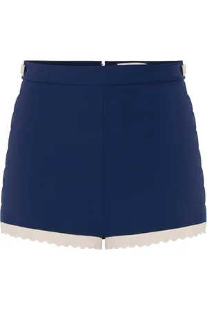 Elisabetta Franchi Korte broeken, Dames, Blauw, S, Stijlvolle Shorts voor Vrouwen