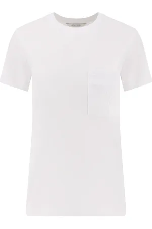 Max Mara Tops, Dames, Wit, M, Katoen, Witte T-shirts en Polos met Zak