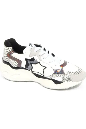 Atlantic Stars Schoenen, Dames, Grijs, 39 EU, Suède, Grijs/Wit/Zilver Suède/Stoffen Schoenen