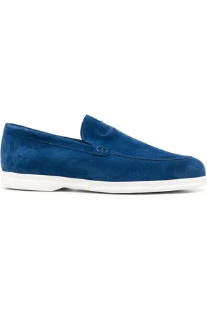 Casadei Schoenen, Heren, Blauw, 43 EU, Leer, Blauwe Elegante Gesloten Loafers