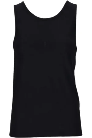 Saint Laurent Tops, Dames, Zwart, XS, Zwarte T-shirts en Polos
