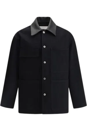 Jil Sander Jassen, Heren, Zwart, L, Katoen, Stijlvolle jas voor mannen en vrouwen