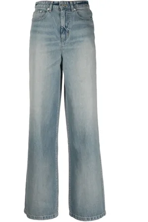 Kenzo Jeans, Dames, Blauw, W30, Katoen, Wijde Jeans
