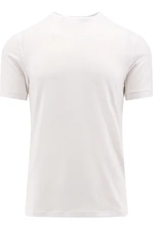 Giorgio Armani Tops, Heren, Wit, 2Xl, Witte T-shirts en Polos Elastische Korte Mouw