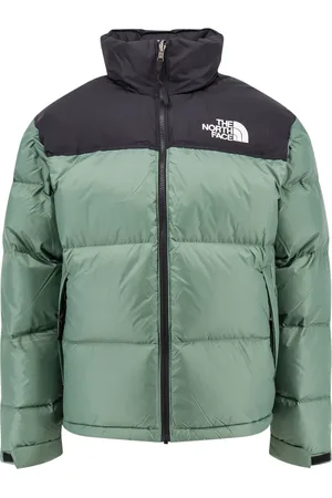 The North Face Jassen, Heren, Groen, M, Nylon, Groene jassen met iconisch borduurwerk