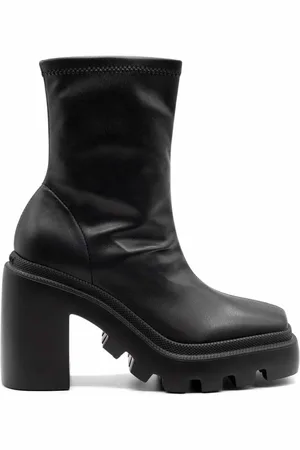 vic matiè Schoenen, Dames, Zwart, 41 EU, Leer, Zwarte Eco-leer Gear Hak Laars