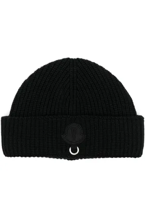 Moncler Accessoires, Dames, Zwart, ONE Size, Zwarte Hoed met Ringdetail