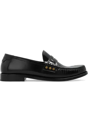Saint Laurent Schoenen, Dames, Zwart, 36 EU, Leer, Leren loafers