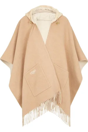 Fendi Jassen, Dames, , ONE Size, Wol, Jassen met Franje Detail