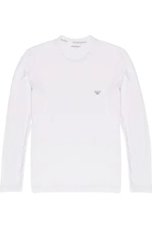 Emporio Armani Tops, Heren, Wit, XL, Mannen T-shirt en Polo Collectie