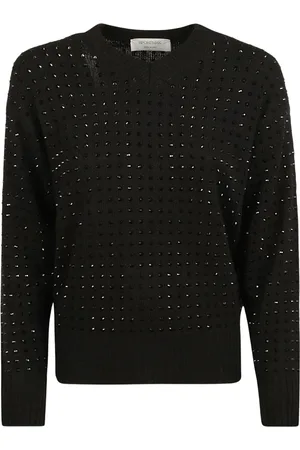 Sportmax Truien, Dames, Zwart, S, Wol, Zwarte Top UTA