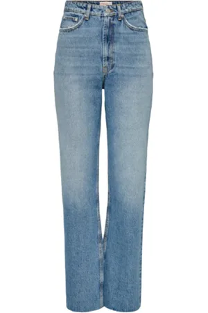 ONLY Jeans, Dames, Blauw, W26 L30, Katoen, Wijde Pijp Jeans Herfst/Winter Collectie