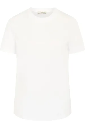 Max Mara Tops, Dames, Wit, S, Katoen, T-Shirts