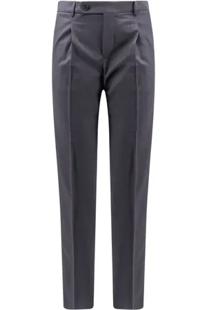 Incotex Broeken, Heren, Grijs, 2Xl, Wol, Grijze Broek met Ritssluiting