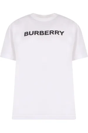 Burberry Tops, Heren, Wit, M, Katoen, Witte T-shirts en Polos met Logo