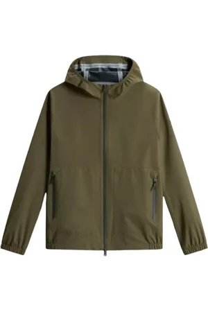 Woolrich Jassen, Heren, Groen, S, Groene Waterdichte Jas