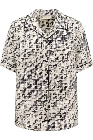 Tory Burch Blouses & Shirts, Dames, Zwart, L, Zwarte zijden bowlingshirt