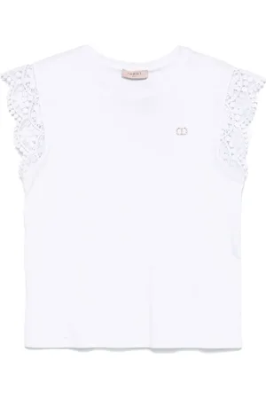 Twin-Set Tops, Dames, Wit, XS, Optisch Wit T-Shirt