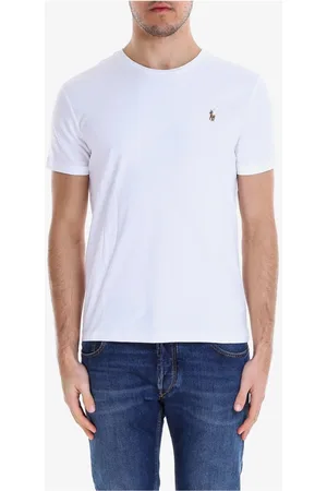 Ralph Lauren Tops, Heren, Wit, L, Katoen, Geborduurde Logo T-shirts en Polos