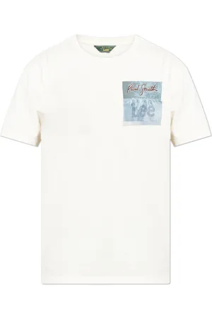 Paul Smith Tops, Heren, Wit, S, Katoen, T-shirt met logo