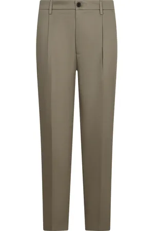 DEPARTMENT FIVE Broeken, Heren, Groen, W31, Katoen, Katoenen Chino Broek met Plooien