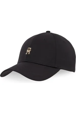 Tommy Hilfiger Accessoires, Heren, Zwart, ONE Size, Katoen, Metalen Logo Pet - Klassieke Gesp