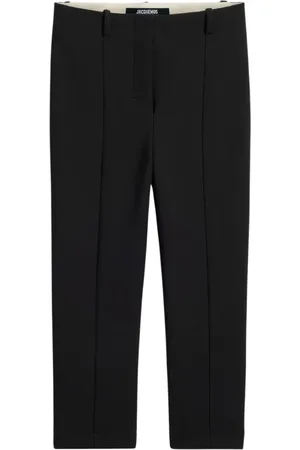 Jacquemus Broeken, Dames, Zwart, S, Zwarte Capri Broek met Franse Stijl